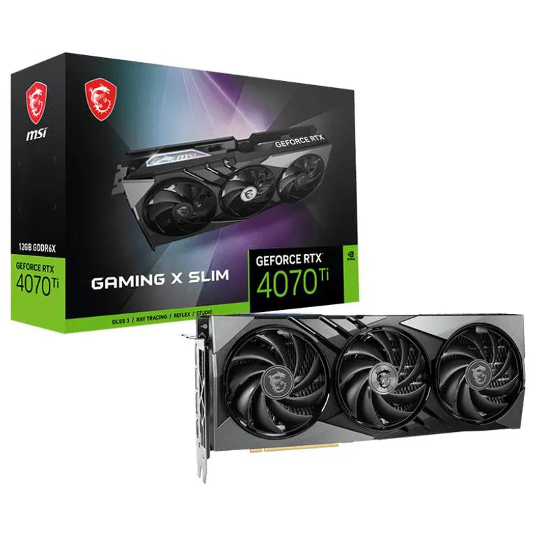Видеокарта 12Gb MSI RTX 4070 TI GAMING X SLIM 12G