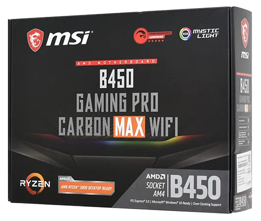 Материнская плата MSI B450 GAMING PRO CARBON MAX WIFI