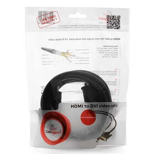 Кабель DVI-D to HDMI Gembird CC-HDMI-DVI-10