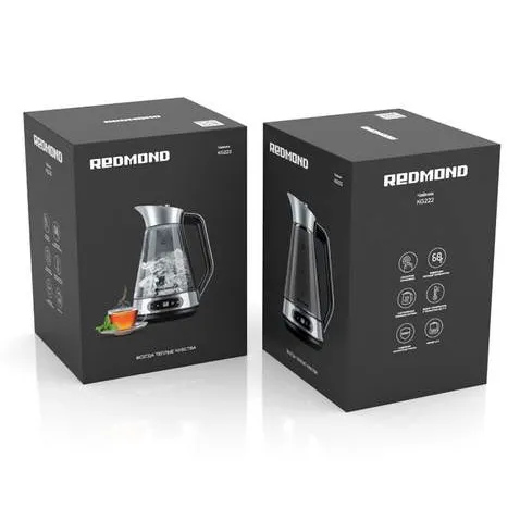 Чайник электрический Redmond KG222 Стекло/Сталь