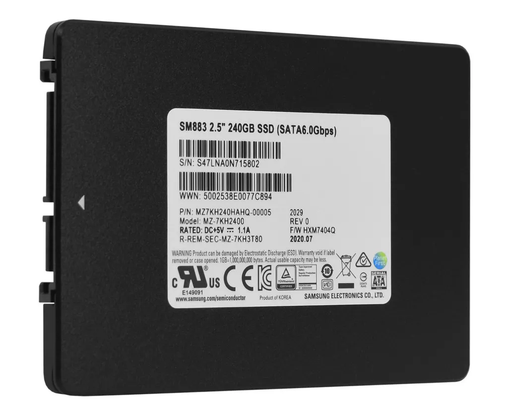 SSD 240 GB Samsung SM883 MZ-7KH2400 MZ7KH240HAHQ-00005