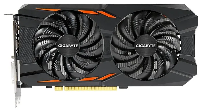 Видеокарта Gigabyte GTX 1050 Ti WINDFORCE 2X GV-N105TWF2OC-4GD