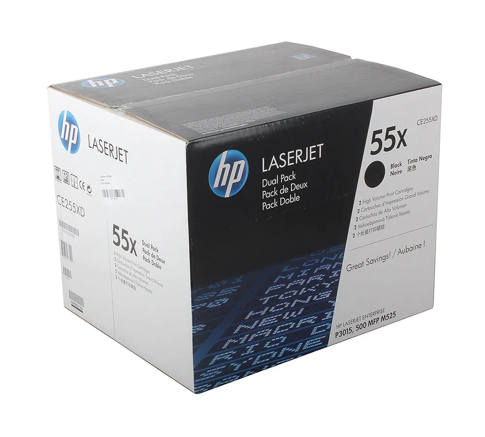 Картридж HP CE255XD лазерный черный