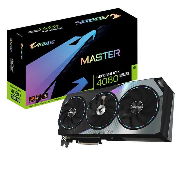 Видеокарта 16Gb Gigabyte RTX4080 SUPER AORUS MASTER 16G GV-N408SAORUS M-16GD