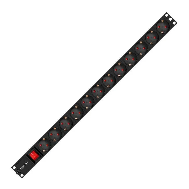Сетевой фильтр ExeGate ServerPro PDU-V120 Al-12S-EU2.5-SW