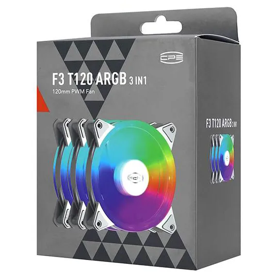 Комплект кулеров для корпуса PCCOOLER F3 T120 ARGB 3 IN 1 WH