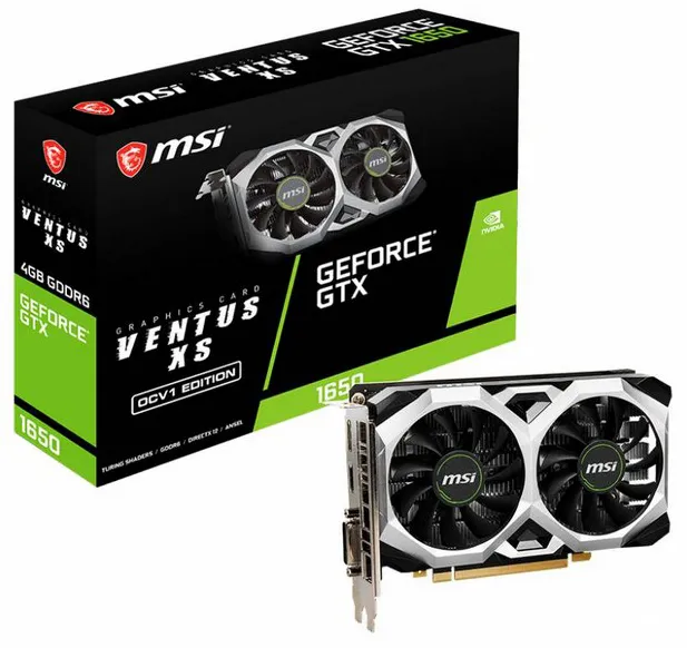 Видеокарта 4Gb MSI GTX 1650 VENTUS XS OCV1