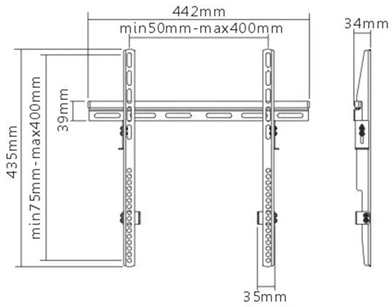 Кронштейн для ТВ и мониторов Brateck KL14-44F