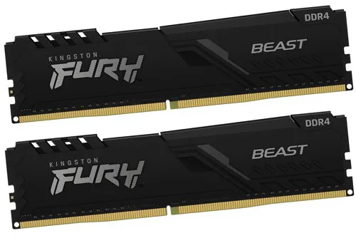 Оперативная память 16 GB kit Kingston Fury Beast KF432C16BBK2/16