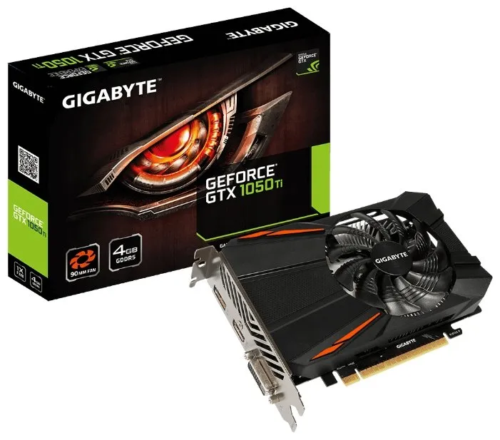 Видеокарта 4 Gb Gigabyte GTX 1050 Ti GV-N105TD5-4GD