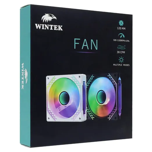 Вентилятор для корпуса Wintek I-12-B-ARGB Contrary Blades
