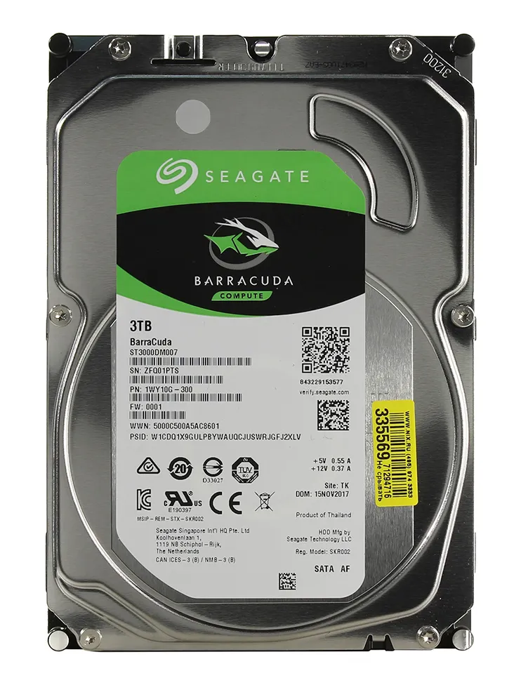 Жесткий диск 3Tb Seagate Barracuda ST3000DM007