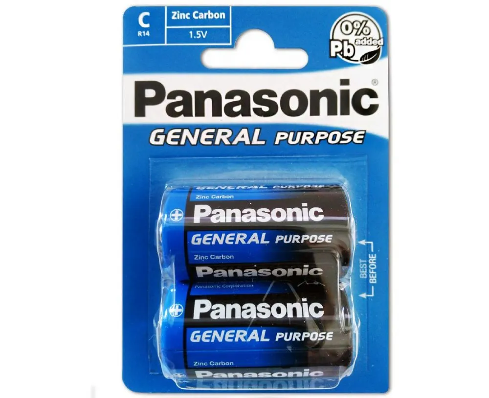 Батарейка солевая PANASONIC General Purpose C/2B