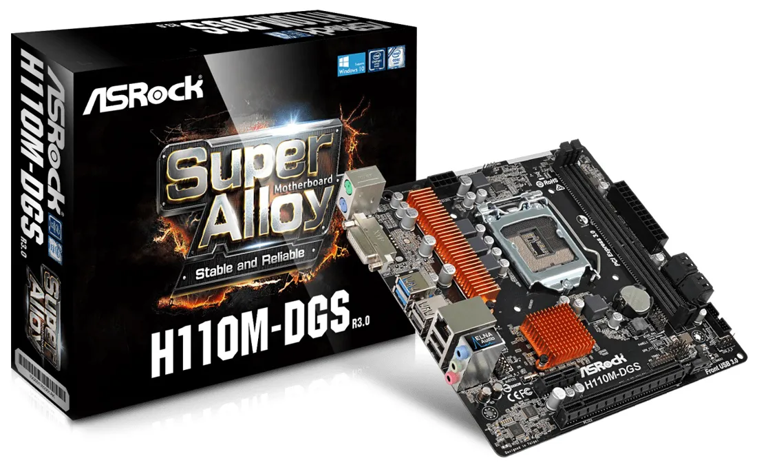 Материнская плата ASRock H110M-DGS R3.0