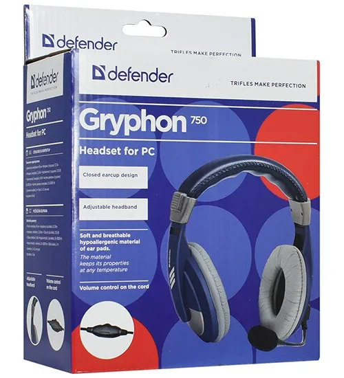 Гарнитура Defender Gryphon 750 Blue