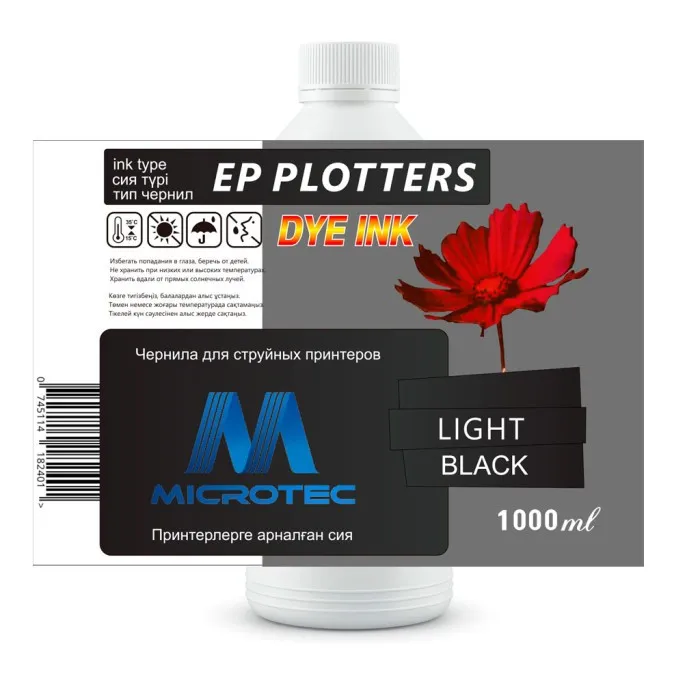Чернила EP PLOTTERS для Epson PRO7890/9890 Light Black 1000ml (Microtec) Серый