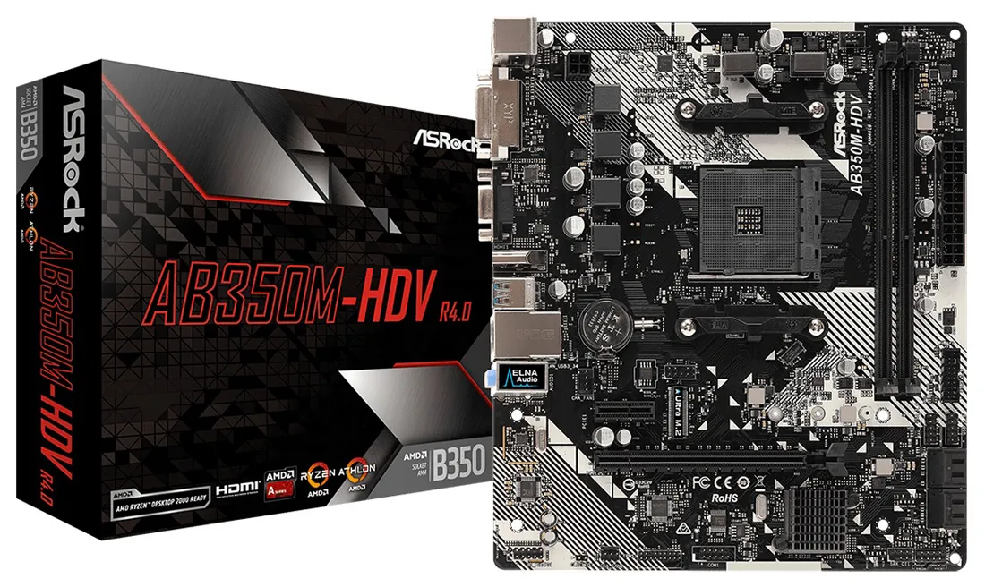 Материнская плата ASRock AB350M-HDV R4.0