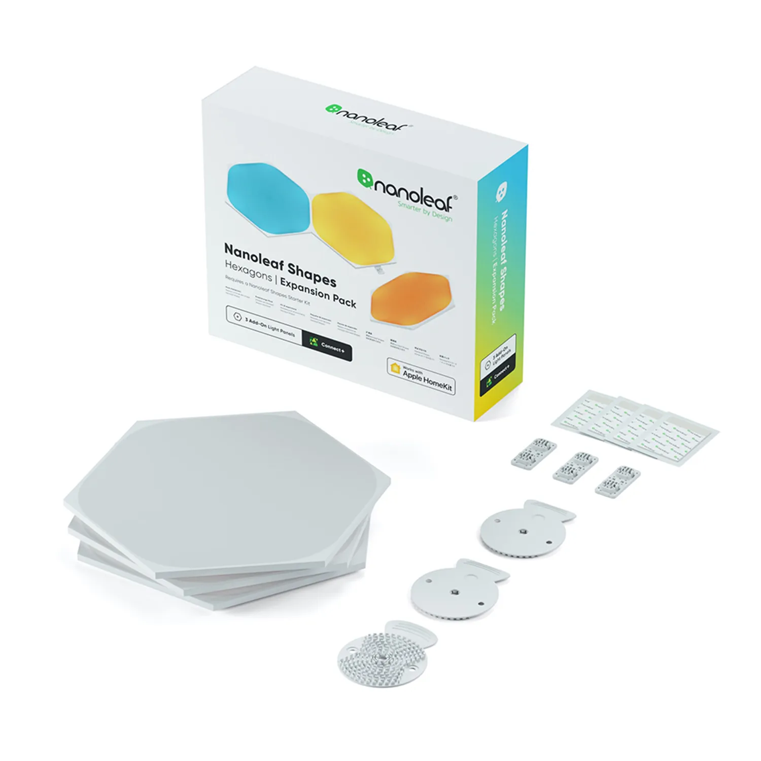 Smart lighting Expansion Pack Nanoleaf Shapes, Hexagon, (NL42-0001HX-3PK), White, 3 Pack