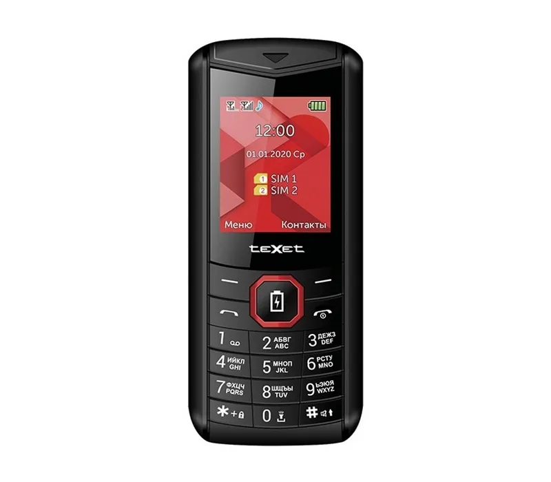 Мобильный телефон Texet TM-D206 черно красный