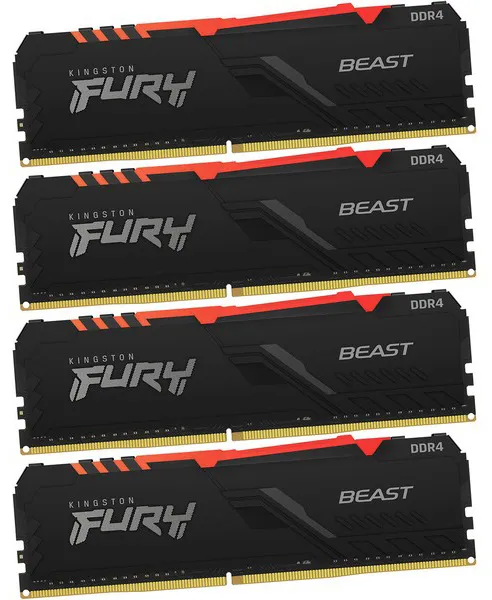 Оперативная память 64 GB kit Kingston Fury Beast RGB KF432C16BB1AK4/64