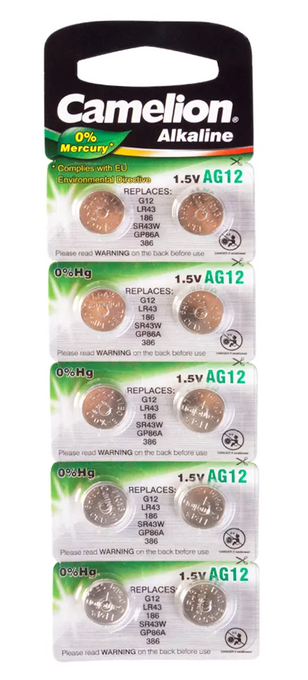 Батарейка CAMELION AG12-BP10(0%Hg)