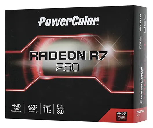 Видеокарта 2 GB PowerColor AX R7 250 2GBD3-DH