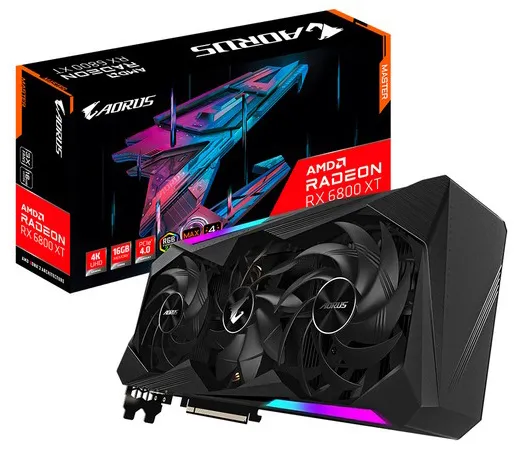 Видеокарта 16 Gb Gigabyte Radeon RX 6800 XT AORUS MASTER 16G GV-R68XTAORUS M-16GD