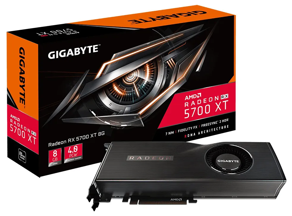 Видеокарта 8Gb Gigabyte Radeon RX 5700 XT GV-R57XT-8GD-B
