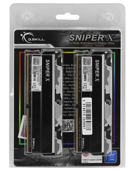 Оперативная память 64 GB kit G.Skill Sniper X F4-3600C19Q-64GSXWB