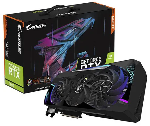 Видеокарта 24Gb Gigabyte RTX 3090 AORUS MASTER 24G GV-N3090AORUS M-24GD