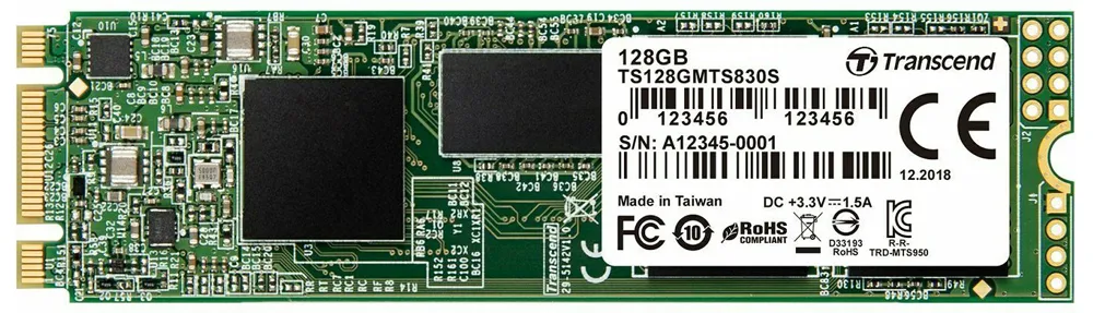 SSD накопитель 128GB Transcend TS128GMTS830S M2