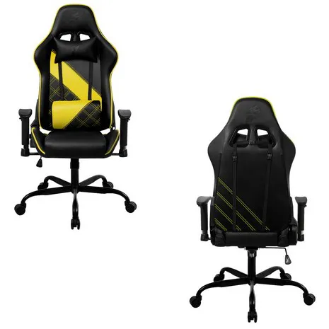 Игровое компьютерное кресло 1stPlayer S02 Black/Yellow