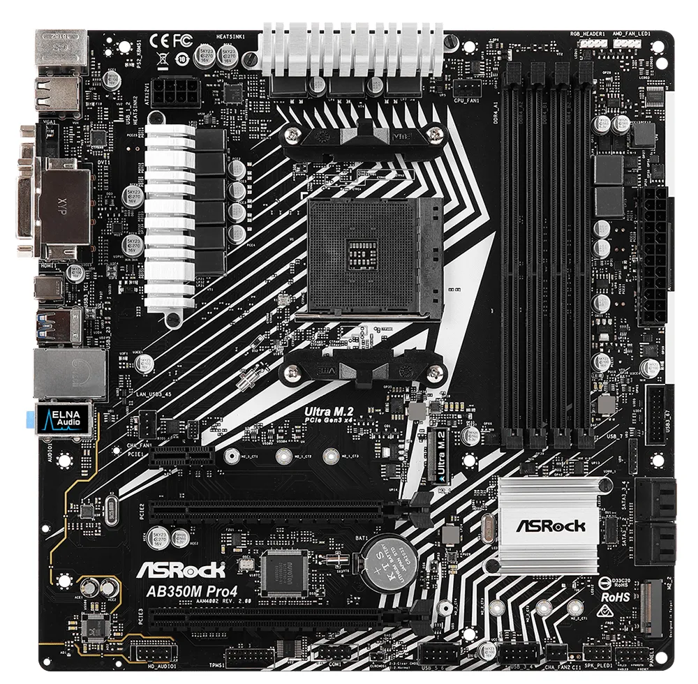 Материнская плата ASRock AB350M PRO4 R2.0