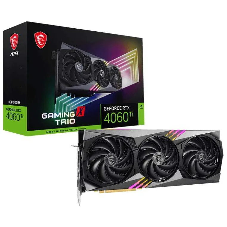 Видеокарта 8Gb MSI RTX 4060 TI GAMING X TRIO 8G