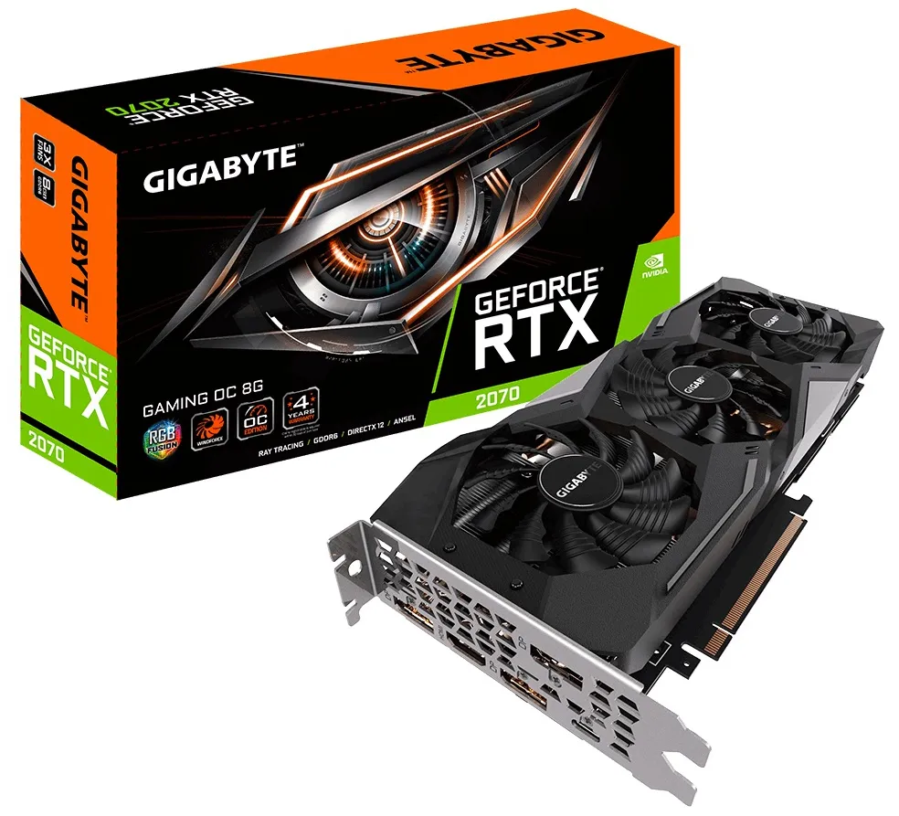 Видеокарта 8 GB Gigabyte RTX 2070 [GV-2070GAMING OC-8GC]