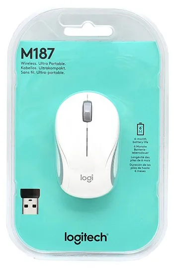 Компьютерная мышь Logitech M187 910-002735 white