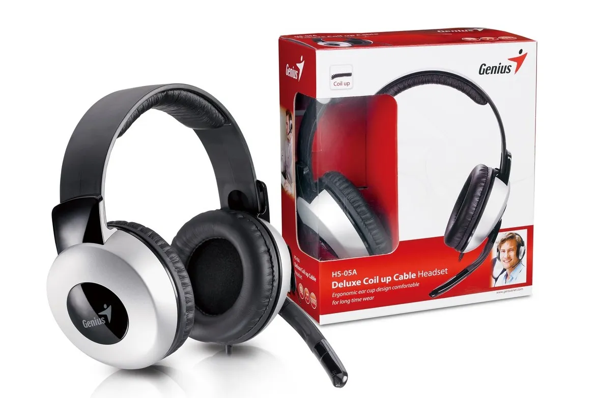 Наушники Headphone + Mic Genius HS-05A Комбинированный