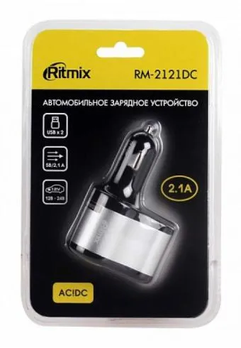 Автомобильное зарядное устройство Ritmix RM-2121DC