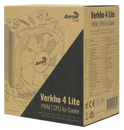 Система охлаждения для процессора AeroCool Verkho 4 Lite
