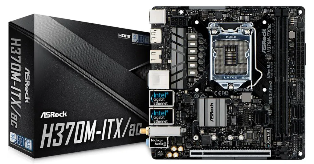 Материнская плата ASRock H370M-ITX/AC