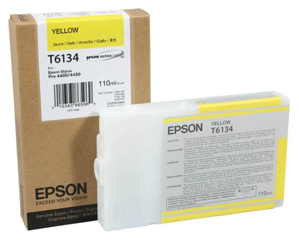 Картридж струйный Epson C13T613400 желтый