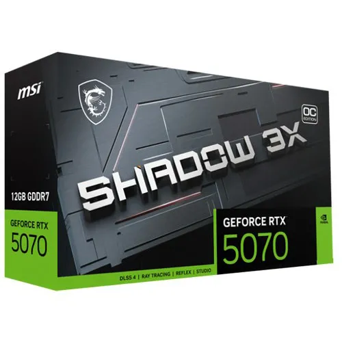 Видеокарта 12 GB MSI RTX 5070 SHADOW 3X OC RTX 5070 12G SHADOW 3X