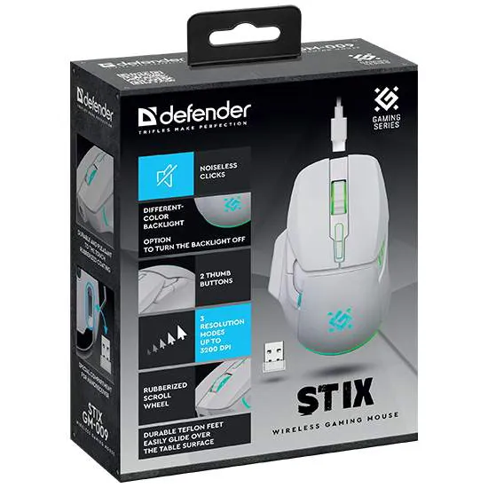 Компьютерная мышь Defender Stix GM-009 White