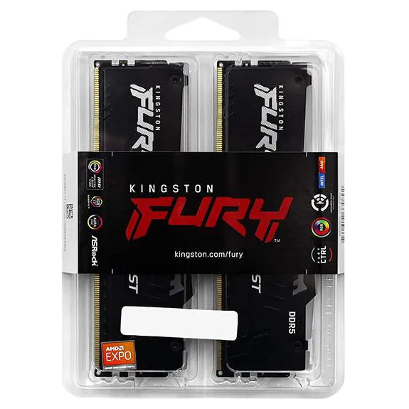 Оперативная память 64 GB kit Kingston Fury Beast KF556C36BBEAK2-64