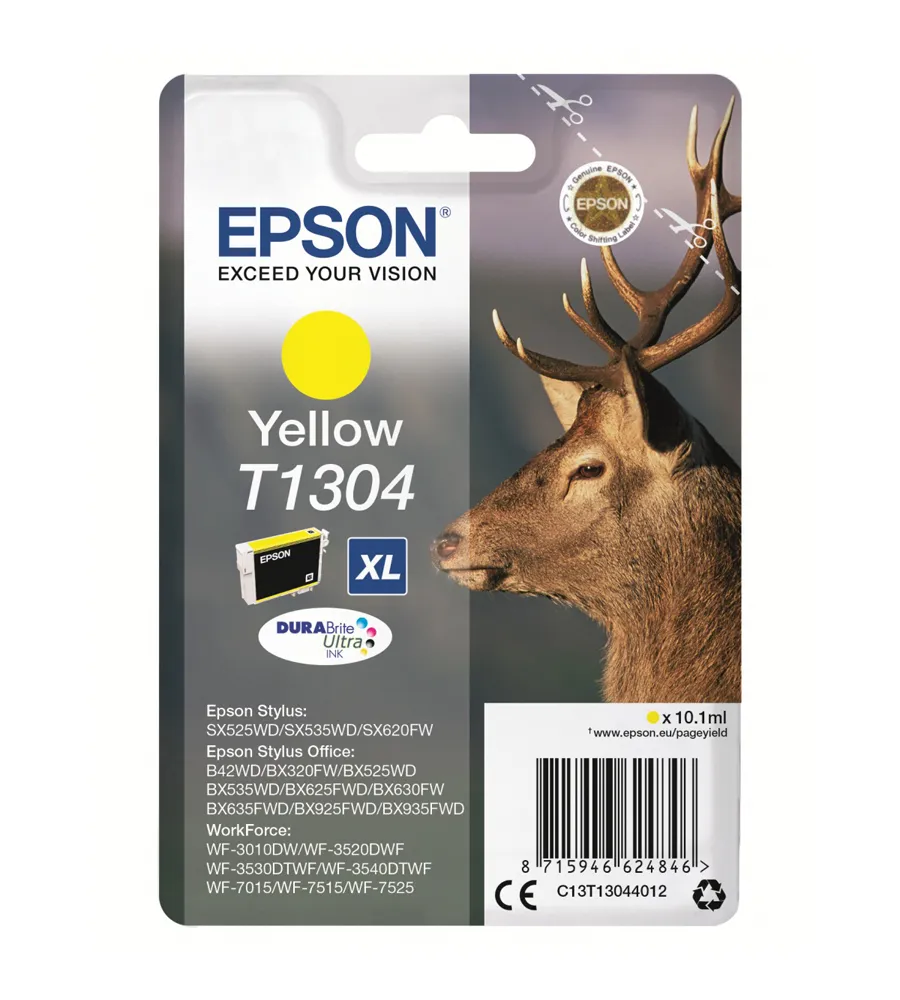 Картридж Epson C13T13044012 I/C yellow B42WD