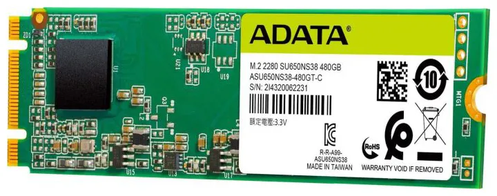 SSD накопитель 480 GB  ADATA SU650  ASU650NS38-480GT-C M.2