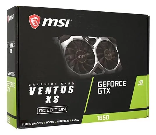 Видеокарта 4 GB MSI GTX 1650 VENTUS XS OC