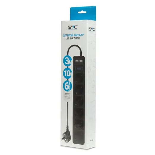 Сетевой фильтр SVC ZC6S-30M-USB