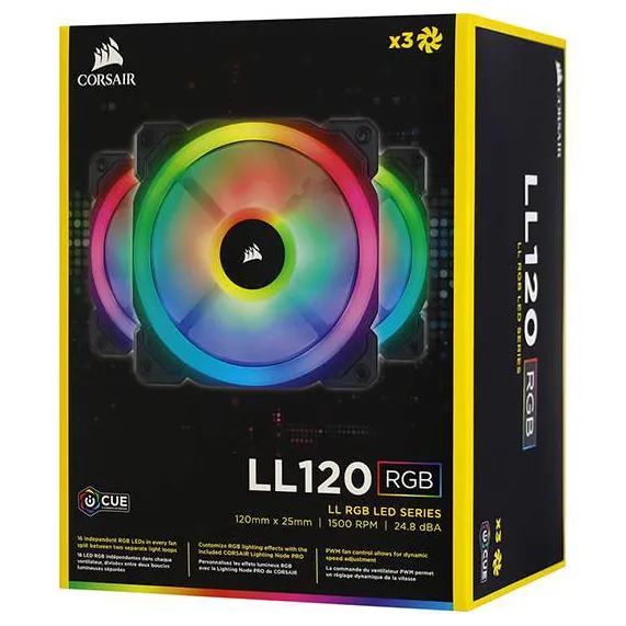 Комплект кулеров Corsair LL120 RGB CO-9050072-WW