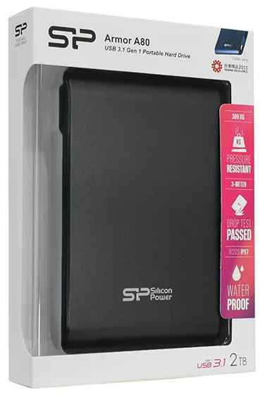 Внешний жесткий диск 2 TB Silicon Power A80 SP020TBPHDA80S3K Black